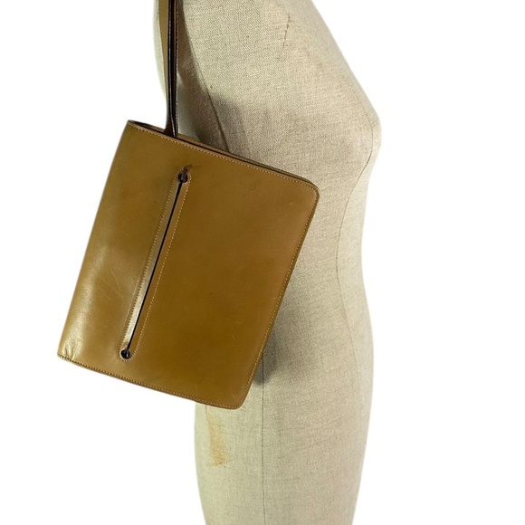 Rare Genuine Vintage GUCCI Tan Leather Clutch Wristlet Bag Made In Italy - Picture 14 of 14